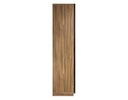 ARMARIO DE CRISTAL/MADERA NEGRO MATE CON LUZ LED (240×90×55cm) (3 REPISAS Y 3 CAJONES)