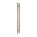 MANILLÓN TIPO H MOLETEADO - COBRE - 50&quot; - MODULAR - ACERO INOXIDABLE 304 - MOD. L22 (SET)