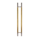 MANILLÓN TIPO H MOLETEADO - SATÍN/ LATÓN SATINADO - 50&quot; - MODULAR - ACERO INOXIDABLE 304 - MOD. L22 (SET)