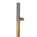 MANILLÓN TIPO H MOLETEADO - SATÍN/ LATÓN SATINADO - 50&quot; - MODULAR - ACERO INOXIDABLE 304 - MOD. L22 (SET)