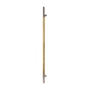 MANILLÓN TIPO H MOLETEADO - SATÍN/ LATÓN SATINADO - 50&quot; - MODULAR - ACERO INOXIDABLE 304 - MOD. L22 (SET)