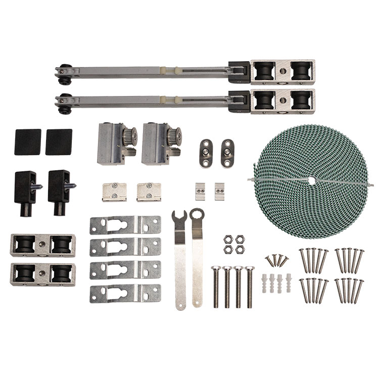 SISTEMA DESLIZABLE SINCRONIZADO PARA DOS PUERTAS (UNA PUERTA DE CADA LADO) (120Kg) MOD. CY-U01B