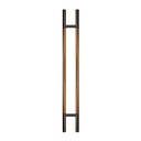 MANILLÓN TIPO H MOLETEADO - NEGRO - 50&quot; - MODULAR - ACERO INOXIDABLE 304 - MOD. L22 (SET)