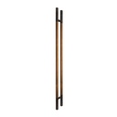 MANILLÓN TIPO H MOLETEADO - NEGRO - 50&quot; - MODULAR - ACERO INOXIDABLE 304 - MOD. L22 (SET)