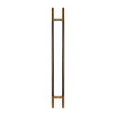 MANILLÓN TIPO H MOLETEADO - NEGRO - 50&quot; - MODULAR - ACERO INOXIDABLE 304 - MOD. L22 (SET)