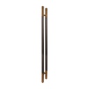 MANILLÓN TIPO H MOLETEADO - NEGRO - 50&quot; - MODULAR - ACERO INOXIDABLE 304 - MOD. L22 (SET)