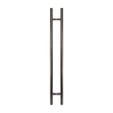 MANILLÓN TIPO H MOLETEADO - GRIS PLOMO - LONGITUD 50&quot; - MODULAR - ACERO INOXIDABLE 304 - MOD. L22 (SET)