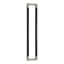 MANILLON L32 MOLETEADO (D32x1110mm) ACERO INOX (L)/NEGRO (TUBO) SET