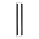 MANILLON L32 MOLETEADO (D32x1110mm) INOX BLANCO (L)/NEGRO (TUBO) SET