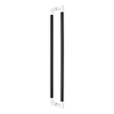 MANILLON L32 MOLETEADO (D32x1110mm) INOX BLANCO (L)/NEGRO (TUBO) SET