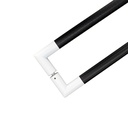 MANILLON L32 MOLETEADO (D32x1110mm) INOX BLANCO (L)/NEGRO (TUBO) SET