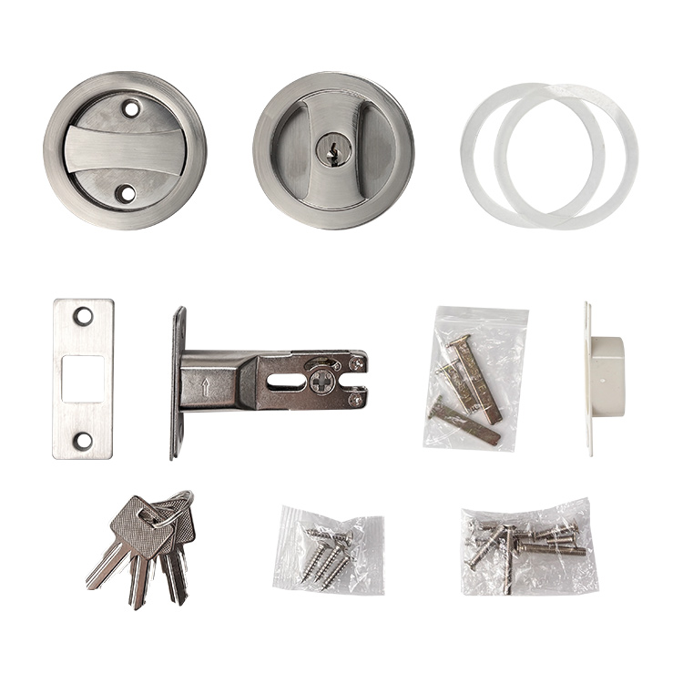 CERRADURA REDONDA PARA PUERTAS CORREDIZAS C/LLAVE - MOD. CMY020ET-SN