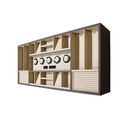 ORGANIZADOR ELEVABLE INTELIGENTE MDF/CUERO CAFE 1130*540*230