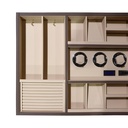 ORGANIZADOR ELEVABLE INTELIGENTE MDF/CUERO CAFE 1130*540*230