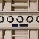 ORGANIZADOR ELEVABLE INTELIGENTE MDF/CUERO CAFE 1130*540*230