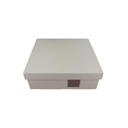 CAJA DE ALMACENAMIENTO GRIS (MDF+CUERO DE MICROFIBRA) - Mod. C3220