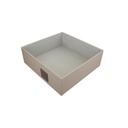 CAJA DE ALMACENAMIENTO GRIS (MDF+CUERO DE MICROFIBRA) - Mod. C3220