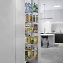 ORGANIZADOR EXTRAIBLE GRIS DE CIERRE SUAVE CON 6 CANASTILLAS 350*480*(1650-1850mm) - MOD.OCB7040