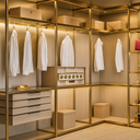 ORGANIZADOR DE ACCESORIOS CON SISTEMA ELEVABLE ELÉCTRICO MDF/CUERO - MOD.JKA3240