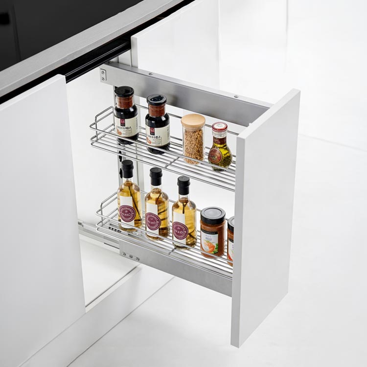 EXTRAIBLE DE COCINA ACERO GRIS OBSCURO (2 CANASTILLAS)