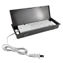 CAJA PARA FUENTE DE ALIMENTACIÓN CON PUERTA DE PLÁSTICO  GRIS