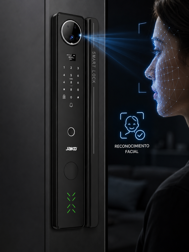 CERRADURA DIGITAL CON RECONOCIMIENTO FACIAL, BIOMETRICO