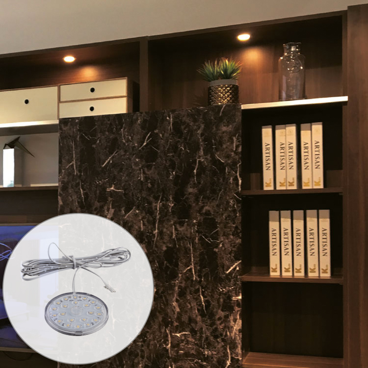 LUZ LED REDONDA PARA MUEBLE SIN MARCO