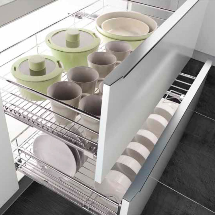 ORGANIZADOR DE COCINA CANASTILLA ESCURREPLATOS EXTRAÍBLE MOD. 303