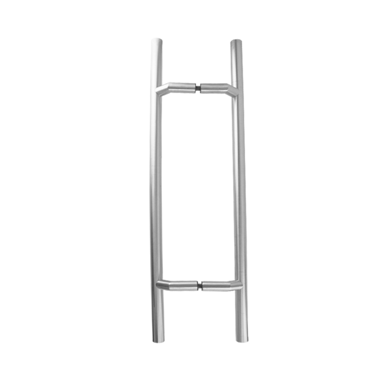 MANILLÓN TIPO H DESFASADO SATÍN ACERO INOXIDABLE SET MOD. L42