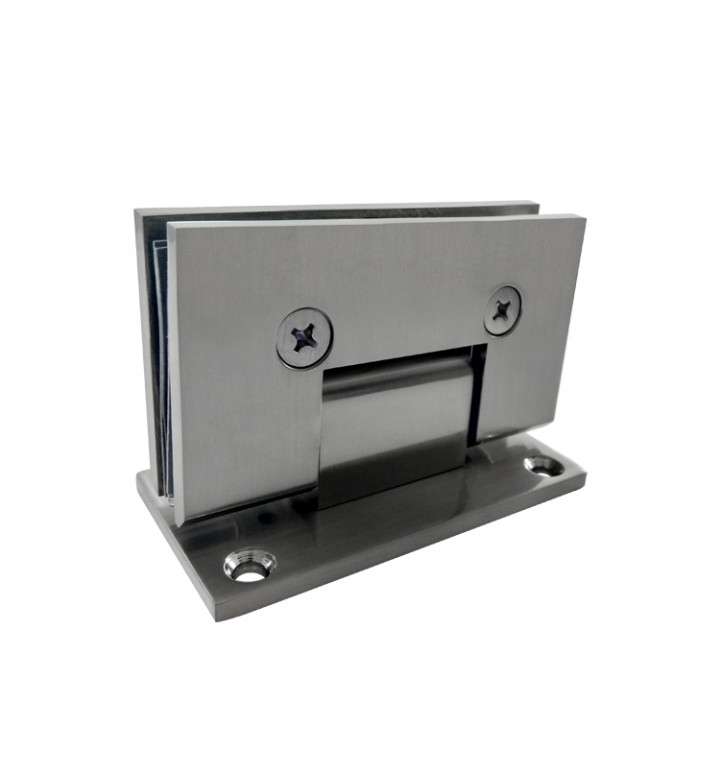 BISAGRA USO RUDO MURO-CRISTAL 90° CON BASE COMPLETA
