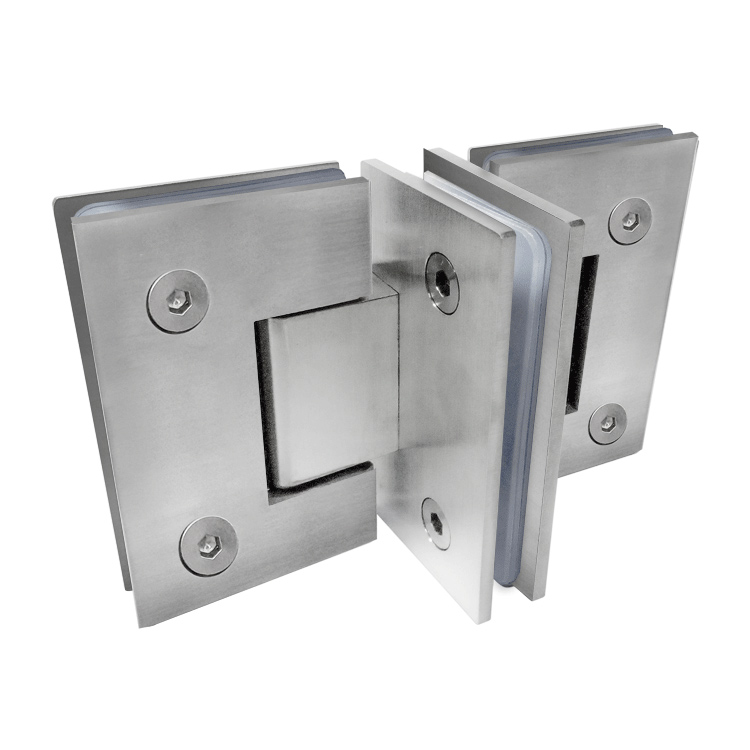BISAGRA RECTA CRISTAL-CRISTAL A 180° TIPO “T” FIJO PARA 2 PUERTAS