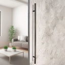 MANILLÓN TIPO H MOLETEADO - GRIS PLOMO - LONGITUD 50&quot; - MODULAR - ACERO INOXIDABLE 304 - MOD. L22 (SET)