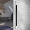 MANILLÓN MOLETEADO TIPO H - BLANCO/NEGRO - LONGITUD 50"  -  ACERO INOXIDABLE - MOD. L2239X50WHNE (SET)