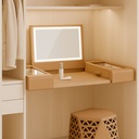 TOCADOR DE DISEÑO  MDF / CUERO / ACABADO CRISTAL MOD.JKA3250-1140C