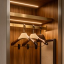 GANCHO PARA HOMBRE (MADERA CON CUERO) (SET 2 PIEZAS) BEIGE - MOD. PER3202