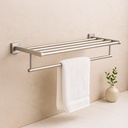 REPISA PARA BAÑO CON TOALLERO DE ACERO INOXIDABLE - MOD. TOA197