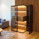 VITRINA DELUX GRIS (CRISTAL AMBAR)