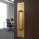 PLACA DE EMPUJE CON JALADERA (400×100mm) - ACERO INOXIDABLE 304 - MOD. PJ107400