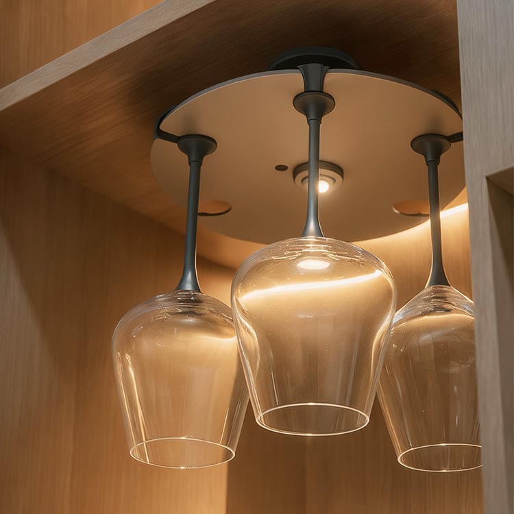 SOPORTE GIRATORIO PARA COPAS DE VIDRIO (80X260mm) - MOD.VAC-5028