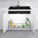 CANASTILLA PARA COCINA DESLIZABLE GRIS OSBCURO (900MM) - MOD. OCB3107