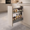 EXTRAIBLE DE COCINA ACERO GRIS OBSCURO (2 CANASTILLAS) (100mm * 470mm * 580mm) - MOD. OCB1207