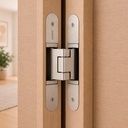 BISAGRA INVISIBLE 200MM 3D JAKO PIEZA ACERO INOX (120KG X 2PZ) - MOD. WBC200
