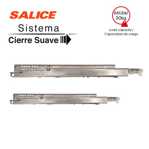 CORREDERA CIERRE SUAVE SALICE (30Kg) MOD. 75550